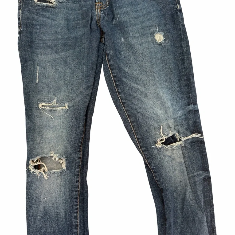 AERO Distressed Skinny Jeans 30x30 Medium Wash Stretch Ripped Denim - Picture 2 of 12